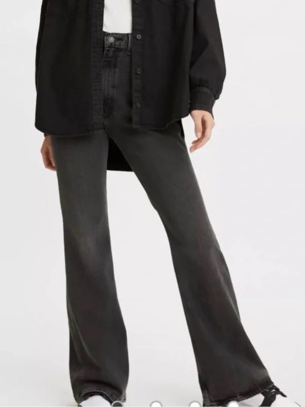 Levi’s 70s High Rise Flare Black Jeans Retro Classic Womens Sz 29 - Picture 11 of 11